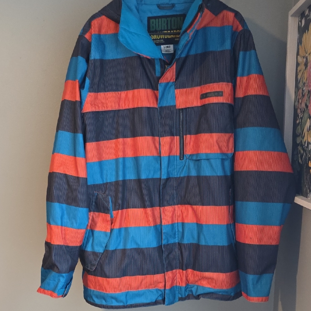 Burton Ski Snowboard Coat/Jacket Burton Dryride Striped Jacket Size XL